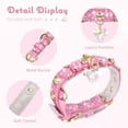 thumbnail image 4 of Collar para mascotas PetsHome Bling con diamantes de imitación de piel sintética rosa XS, 4 of 6