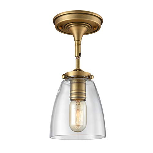 Wildsoul 20051ab Vintage Farmhouse Mini Dome Pendant Led Compatible Kitchen Bar Counter Modern Glass Hanging Ceiling Light Fixture Sloped Adapter And Adjustable Cord Antique Brass Finish Com Wildsoul 20051ab Vintage Farmhouse Mini, Sloped Ceiling Light Fixture Adapter