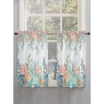 thumbnail image 5 of Marine Life Living Room Curtains 2 Panel, Nautical Underwater Coral Shell Starfish Watercolor Cafe Window Treatment, Farmhouse Bedroom Bathroom Kitchen Curtains Drapes 104"x45", 5 of 6