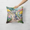 thumbnail image 2 of Chinese Crested Spring Path Throw Pillow 18 in x 18 in, 2 of 5