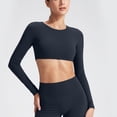 thumbnail image 5 of TaTaai Womens Long Sleeve Cutout Yoga Top Fitted Workout Shirt Breathable Running Training Tight Fit Fitness Sportswear Gift, 5 of 9