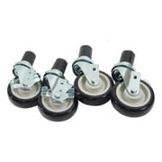 Kason - 1 5/8 in Expanding Stem Caster Set with  4 in Wheels