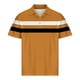 thumbnail image 3 of Blusa y camisa de manga corta con cuello vuelto para hombre, informal, de color liso, a rayas, con botones y estampado, blusa para hombre, 3 of 4