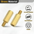 thumbnail image 3 of Uxcell 20 Pack Male to Female Thread Spacer Screws, M4 x 15mm + 6mm Brass Hex Standoff Screws PCB Motherboard for Drone Quadcopter, Computer and Circuit Board, 3 of 6