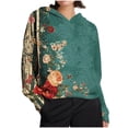 thumbnail image 2 of Heisall Womens Hoodies Autumn Winter Casual Loose Fit Sweater-Like Knitted Long Sleeve Drop Shoulder with Pockets All-Over Print Casual Fashion Sweatshirts, 2 of 7