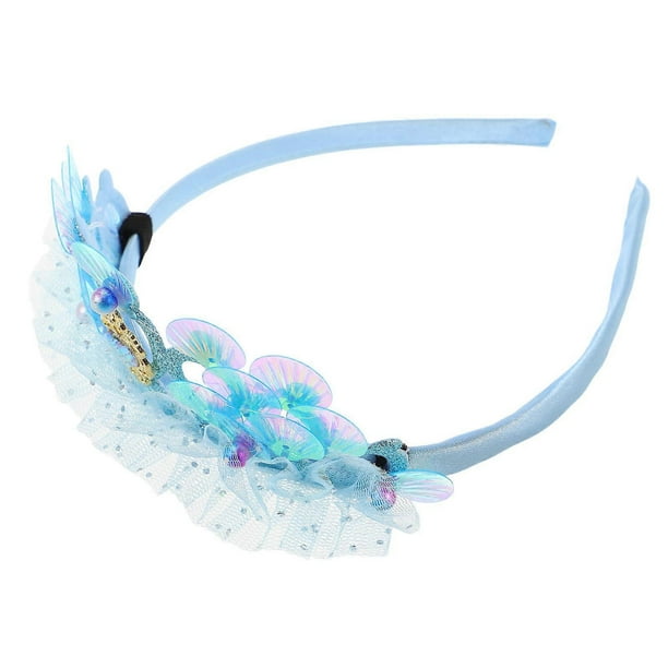 Mermaid Crown Tiara for Seashell Headband Hair Accessories, Ocean Themed Party and Birthday Celebration Decor, Lightweight and Comfortable Costume
