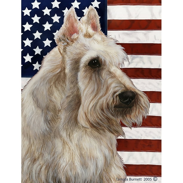 Scottie Wheaten Best of Breed Patriotic II Garden Flags