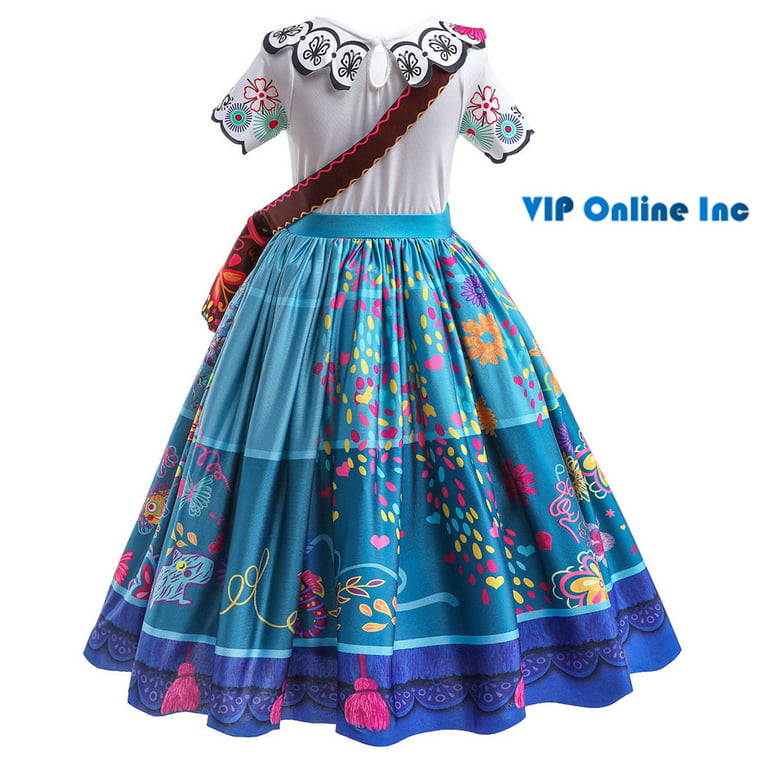  Girls Princess Dress Encanto Mirabel with Bag Cartoon Movie  Chracter Costume for Toddlers Kids : Clothing, Shoes & Jewelry