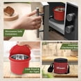 thumbnail image 5 of Cleo Lunch Box With Premium Fabric Bag - Red | 2 Inner Steel Containers With Airtight Lids, 450ml & 600ml - BPA Free, Microwave Safe & Leak Proof, 5 of 5