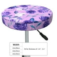 thumbnail image 4 of Balery Violet Velvet Round Bar Chair Cushion Cover Adjustable, Protects From Scratches And Stains, Soft & Washable Ideal For Wooden And Metal Stools - 12 Inch, 4 of 7