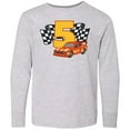 thumbnail image 3 of Inktastic Number Five Race Car Long Sleeve Youth T-Shirt, 3 of 5
