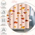 thumbnail image 4 of Fallen Maples Shower Curtain Red Leaves Fall Leaves Autumn Season Thanksgiving Day Harvest Rustic Shower Curtains for Bathtubs Camp Farmhouse Fabric Polyester with Hooks 36x72 Inches, 4 of 6