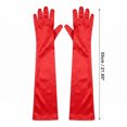 thumbnail image 3 of Unique Bargains 1 Pair Party Gloves Elegant Extra Long Stretch Satin Long Opera Party Gloves 21.65"x4.72" Burgundy, 3 of 5