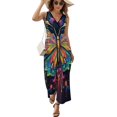 thumbnail image 1 of Watercolor Butterfly Vestido Sin Mangas Para Mujer, Traje De, Ropa De Cumpleaños, Verano, 1 of 5