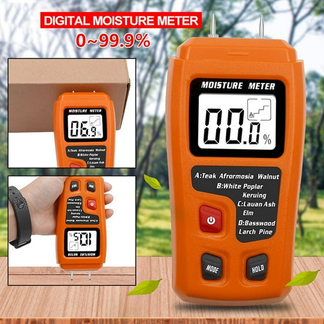 Détecteur d'Humidité Numérique 9V avec Indicateur de Précision Hygromètre Professionnel Détecteur d'Humidité Portable Appareil de Mesure d'Humidité Réutilisable