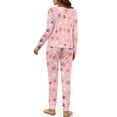 thumbnail image 3 of SCRAWLGOD Dog Paws Women Pj Long Sleeve Pajama Sets for Women 2 Piece Sleepwear Size XL Crewneck Pajamas Women Set Washable Ladies Jogger Pjs Set, 3 of 7