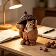 thumbnail image 5 of Resin Animal Figurines In Acorn Shells Autumn Harvest Tabletop Decor For Home Shelf And Mantel DisplayB-16, 5 of 5