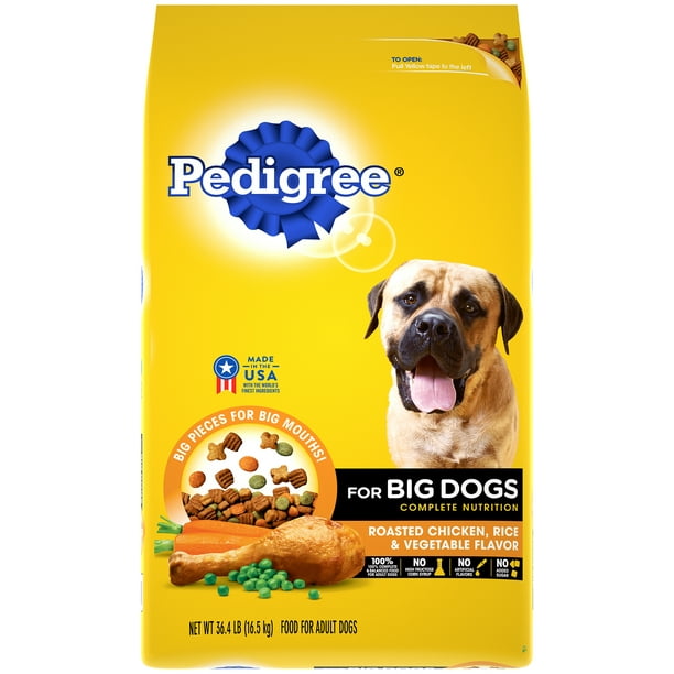 PEDIGREE For Big Dogs Adult Complete Nutrition Dry Dog Food Roasted ...