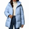 thumbnail image 3 of Pyhlmscde Women's Comfort with Hood Thick Cotton Coat, Puffer Jacket Womens, Winter Coats for Women, Winter Clothes for Women, 3 of 6