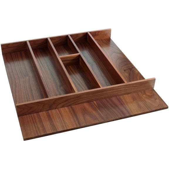 Rev-A-Shelf 4Wut-3Sh Wood Classics 24"W Trim To Fit Shallow Kitchen Silverware / Utensil