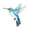 Blue, variant on Hummingbird Badge Hard Enamel Rubber Backing Pin Jackets Backpacks Hats Lapel Brooch Nature Accessory
