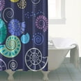thumbnail image 3 of Coastal Nautical Seashell Shower Curtain 72x84in, Waterproof Chun Yafang Polyester, Mold Resistant, Includes 12 Plastic Hooks, Perfect for Bathroom or Beach House Use, 3 of 5