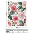 thumbnail image 3 of PRATYUS Flowers Leaves Watercolor Painting Flannel Blanket Cozy Gift 40x50in, 3 of 7
