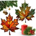 thumbnail image 4 of Maple Leaf Stained Acrylic Window Hanging Ornament Fall Leaves Wall Art Panel Maple Leaf Pendant For Fall Thanksgiving Festival Party Suppliesfren Good Day Fren Good Day, 4 of 11