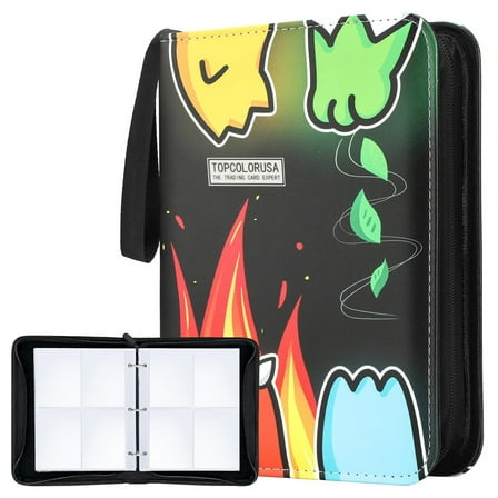 400 Pockets Trading Cards Album,Card Binder 4-Pocket, Scrapbook Bag, Cards Collector Album Holder Fits 400 cards with 50 removable sheets