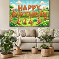 thumbnail image 6 of Yatrandify Colorful Design Happy Birthday Banner Kangaroo Theme Kids Decoration Celebration Backdrop for Birthday Party Event Holiday, 6 of 7