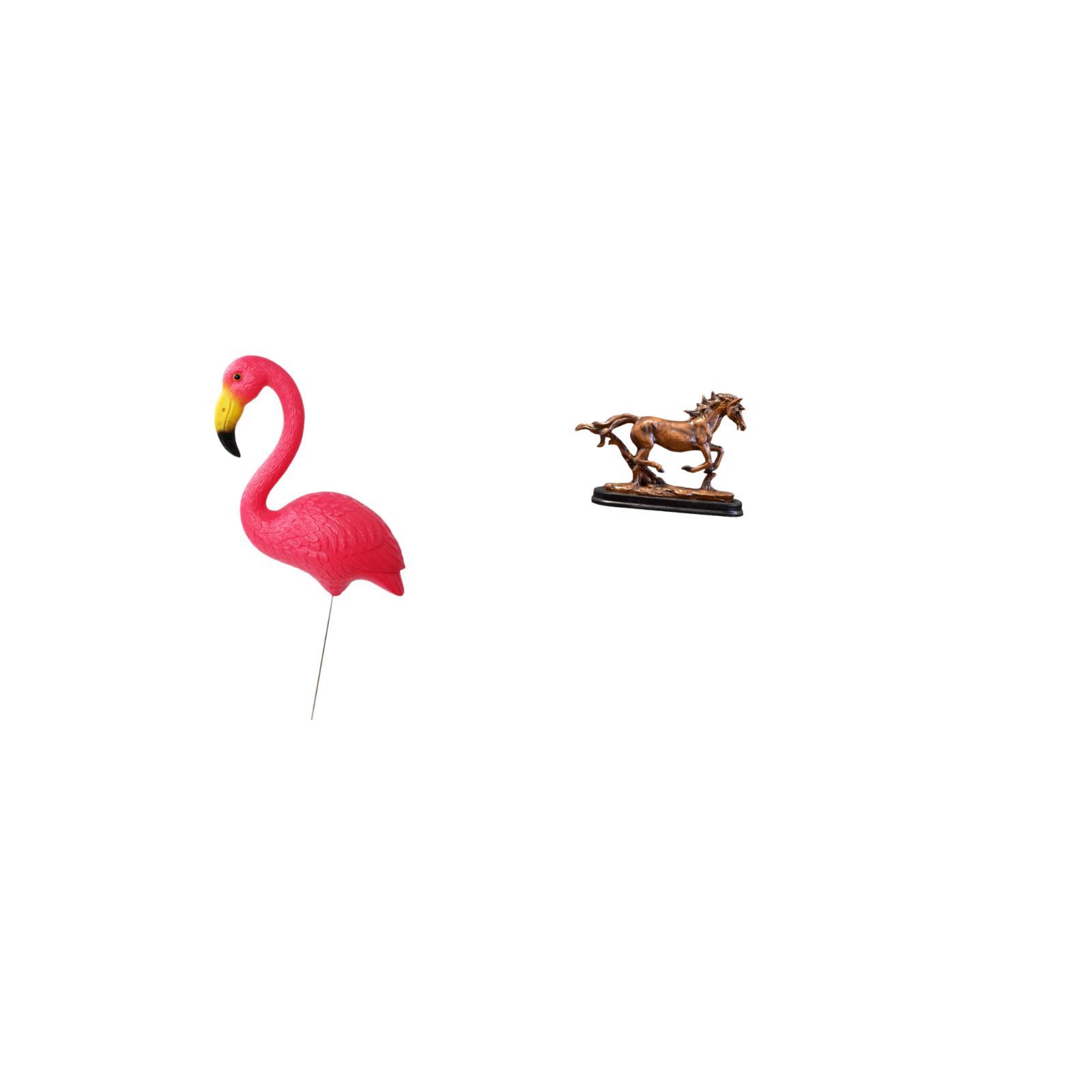 CarpNettore Flamingo Horse Garden Sculpture Figurine Ornament for Holiday Spring Desk Decoration Bookcase Living Room Furniture Home Decor Yard Art