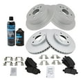 thumbnail image 2 of TRQ Semi-Metallic Brake Pad & Coated Rotor Front & Rear Kit w/Fluids for Toyota BKA23247, 2 of 6