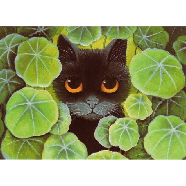 Taladro diamante pintura (DE4391) 5D DIY hoja de loto completo gato punto de cruz bordado 30x40cm FLhrweasw Nuevo