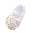 thumbnail image 2 of Zecgelong Little Child Shoes Soft Sole Toddler Shoes Cute Flowers Princess Shoes Sneakers Size US:4.5 White, 2 of 4