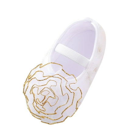 

yinguo little child shoes soft sole toddler shoes cute flowers princess shoes white 13