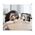 thumbnail image 4 of Led Vibration Alarm Clock Multifunctional Dual USB Charging Mute Bedside Luminous for Deaf and Hard of Hearing Snooze, 4 of 5