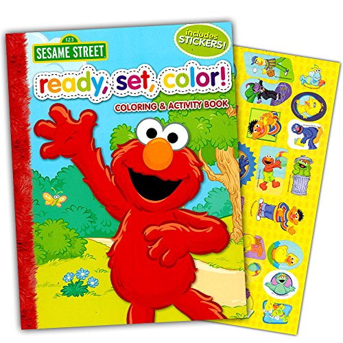 Sesame Street Ready, Set, Color! Coloring and Activity Book with 30  Stickers 144 Pages