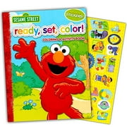 Sesame Street Ready, Set, Color! Coloring and Activity Book with 30 Stickers 144 Pages
