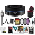 thumbnail image 1 of Samsung Lente Ancha Compacta 16mm F/2.4, Func. I para Cámaras Samsung NX (EX-W16ANB): Pack con Tarj. Mem. 128GB, Estuche Transp., Kit Limp., Suite Corel Photo-Video-Art y Más, 1 of 3
