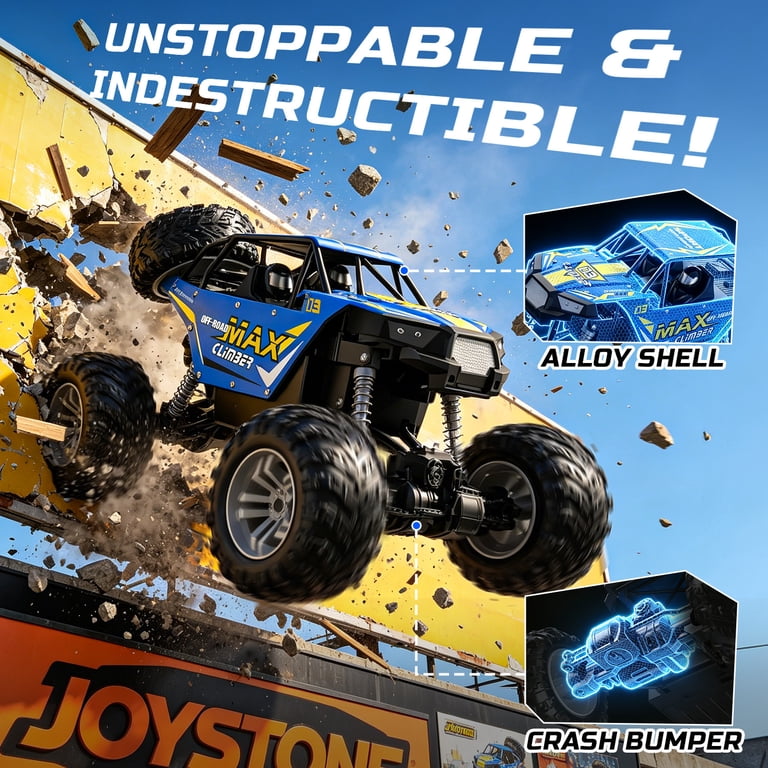 JoyStone Metal Car 1:8 Scale 4WD RC Monster Truck, Remote Control