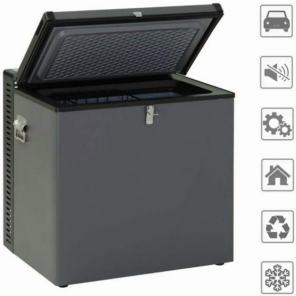 Techomey Gas Fridge 2.4 Cu ft Chest Freezer Refrigerator 12V/110V Caravan Truck Home Propane