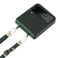 thumbnail image 5 of Allytech Crossbody Case for Samsung Galaxy Z Flip 3 5G Phone (2021) 6.7 inch with Detachable Shoulder Strap Lanyard PU Leather Full Body Shockproof Slim Lightweight Thin Protective Cover, Darkgreen, 5 of 9