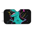thumbnail image 7 of Balery Rex Dinosaur With Sunglasses Windshield Sun Shade, Car Front Window Sunshade Cover ,Automotive Interior Portected Blocks Uv Rays For Car Pickup Truck Suv Accessories- Medium, 7 of 7