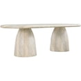 thumbnail image 2 of Bowery Hill Contemporary 96" Travertine Indoor/Outdoor Concrete Dining Table, 2 of 8
