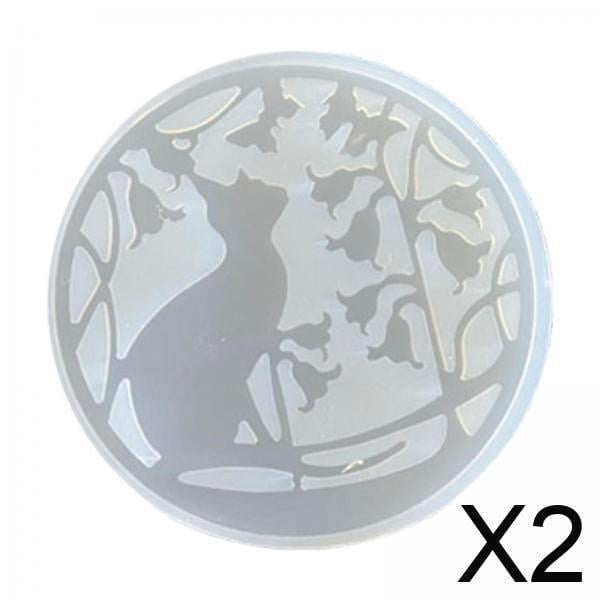 Modelo de posavasos navideños,Modelo de posavasos navideños Modelo de portavasos,Estera para tazas DIY Modelo de bandeja de silicona Artesanía decorativa,Taza de café Fabricación de joyas