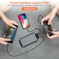 thumbnail image 3 of SolTac Solar Power Bank 26800mAh, Portable Solar Phone Charger with 3 Charging Ports &amp;amp; Qi Wireless Charging - Waterproof &amp;amp; Durable - for iOS &amp;amp; Android - Blue, 3 of 10