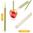 thumbnail image 3 of 24 Pcs Candy Apple Bamboo Sticks, Caramel Apple Wooden Pointed Skewers, Fruit Treats Cake Pop Decorative Sticks for Party Supplies Buffet Party Favor Candy Making Accessories (Gold), 3 of 8