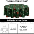 thumbnail image 2 of Xmas Table Cloth Round - Snowflake Tablecloth Winter Poinsettia Floral Table Cover for Dining Kitchen Picnic Party Decor 60 Inch, 2 of 8