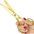 thumbnail image 5 of Hair Scissors Stainless Steel Gold 7 inch, 5 of 8