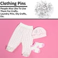 thumbnail image 3 of 50PCS Safety Pins for Diaper, 2.2 Inch Plastic Head Cloth Diaper Nappy Pins with Locking Closures Stainless Steel Pins for Clothes, Sewing, Craft Supplies.,White, 3 of 7